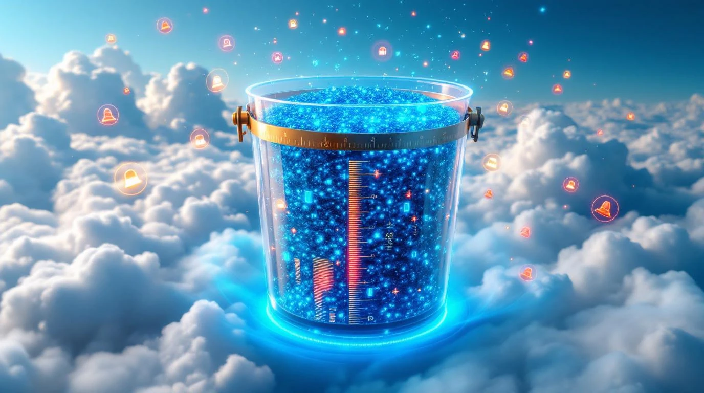 How do I set S3 bucket quotas and usage alerts?